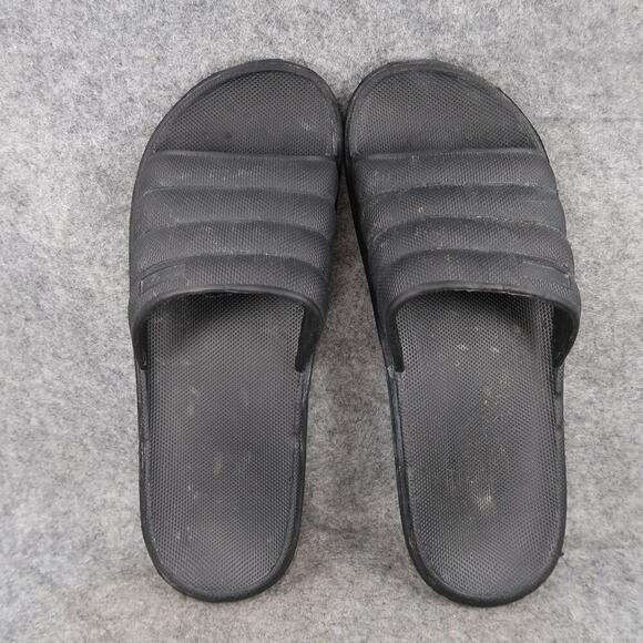 Casual Shoes Mens 11 Slides Sandals Slip On Comfort Black Flat Open Toe - Picture 6 of 9
